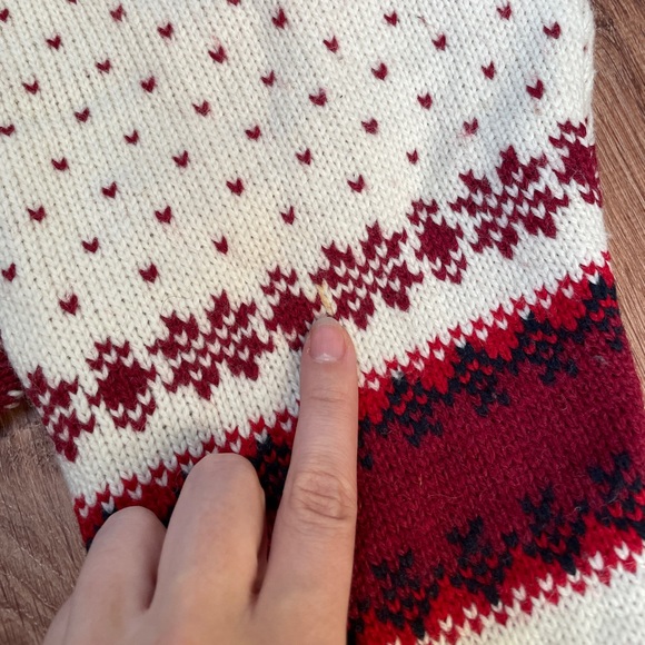Horveit Womens Wool Fair Isle Cardigan Sweater Size XL Clasp Hook Closure Nordic - Picture 13 of 14